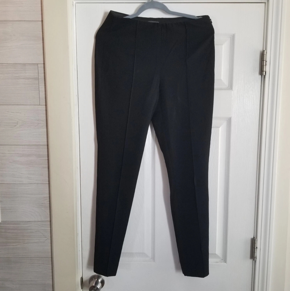 Vince Camuto Dress Pants Black Tapered Leg Stretch Waist Career 4